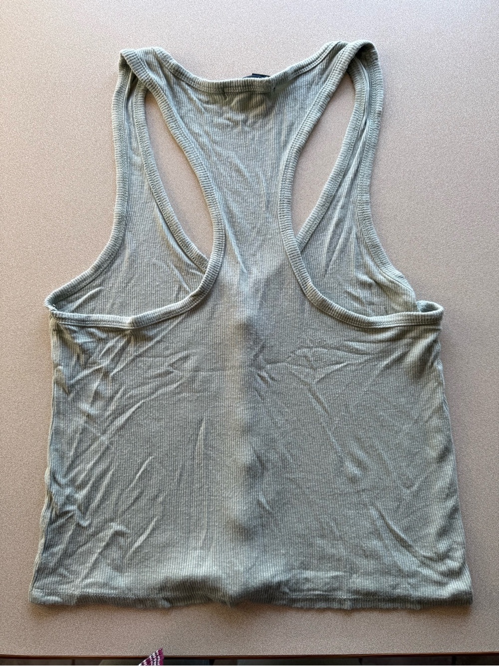 Forever 21 Light Sage Ribbed Button-Front Racerback Tank - Picture 2 of 3